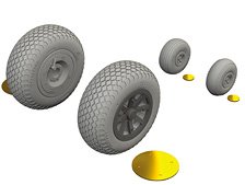 P-40N Wheels (cross tread) (for Eduard) (Plastic model)