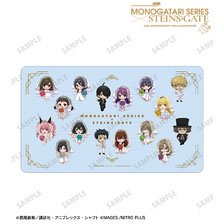 物語シリーズ×STEINS;GATE 集合 ちびキャラ ウェディングドレス&タキシードver. マルチデスクマット (カードサプライ)