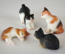 猫セットA (4種セット) [1/35・カラー] (鉄道模型)