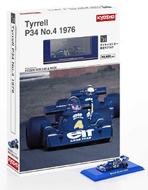KYOSHO MINI CAR & BOOK No.21 Tyrrell P34 1976 No.4 (Diecast Car)