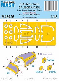 SF-260EA/D/EU Late Bulged Canopy Type MASK (for Special Hobby) (Plastic model)