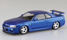 ニッサン R34スカイラインGT-R カスタムホイール(ベイサイドブルー) (プラモデル)