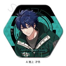 『ライドカメンズ』 六角形缶バッジ A (魅上才悟) (キャラクターグッズ)
