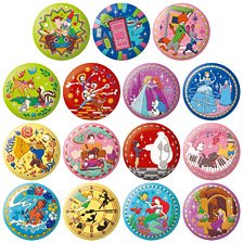 Disney Characters 刺繡缶バッジビスケット2 (12個セット) (食玩)