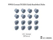 WWII ドイツ タイガーI初期型 転輪ハブ (16個入) (プラモデル)