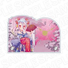 No Game No Life Mini Acrylic Clock Shiro Japanese Clothes Cyber Ver. (Anime Toy)