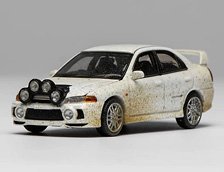 三菱 Lancer Evolution IV Muddy Version with Rally Light (ミニカー)
