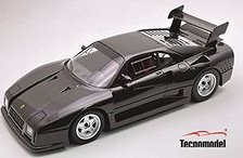 フェラーリ 288 GTO エヴォルツィオーネ 1985 メタリックブラック シルバーホイール (ミニカー)