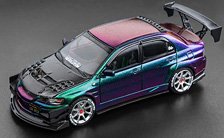 三菱 Lancer Evolution 9 改 Chameleon / carbon Bonnet ver. (ミニカー)