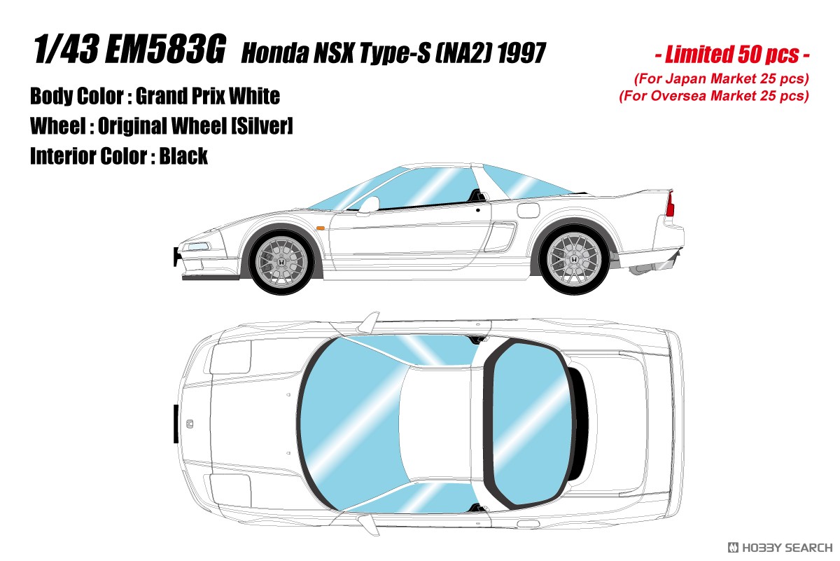 Honda NSX type S (NA2) 1997 Grand Prix White (Diecast Car) その他の画像1