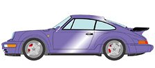 Porsche 911(964) Turbo 3.6 1993 Lavender Blue Metallic (Diecast Car)