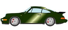 Porsche 911(964) Turbo 3.6 1993 Oak Green Metallic (Diecast Car)