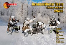 WW.II ドイツ軍 迫撃砲チーム 冬季装備 (8体/4ポーズ/2門) (プラモデル)