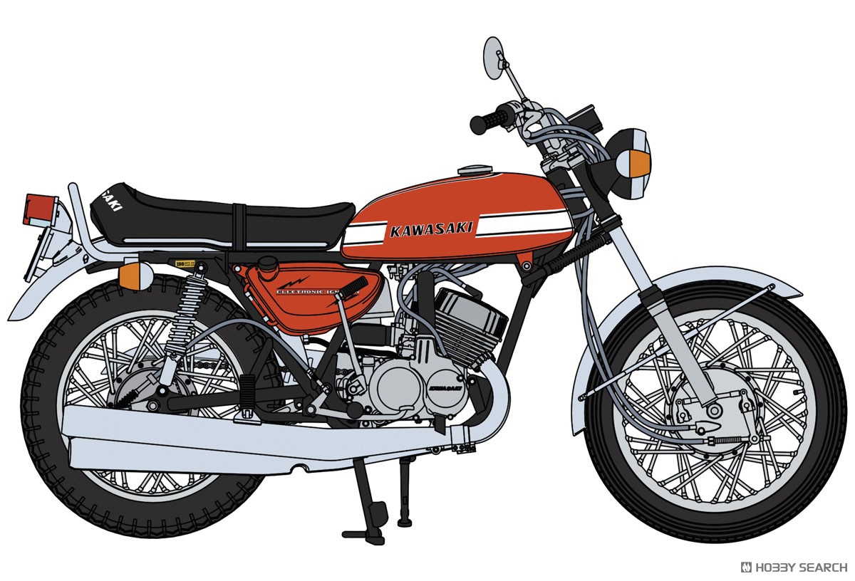 Kawasaki 500-SS/MACH III (H1A) `Red color` (Model Car) その他の画像2