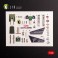 Jas-39 A - interior 3D decals (for Italeri kit) (Plastic model) その他の画像1 Thumbnail