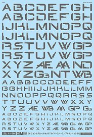 1/100 GM Number Decal No.15 [Cyber Space Alphabet #1] Dark Gray (Material)