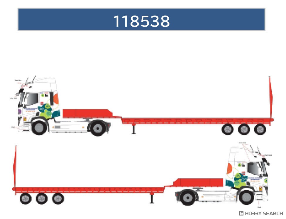 Renault T 480 Flat Bed Trailer (Diecast Car) その他の画像1