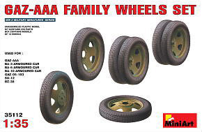 Soviet GAZ-AAA Family Wheel Set (Plastic model)