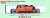 C-Type Diesel Locomotive (Switcher) Orange Body, Yellow Line (Model Train) Package1