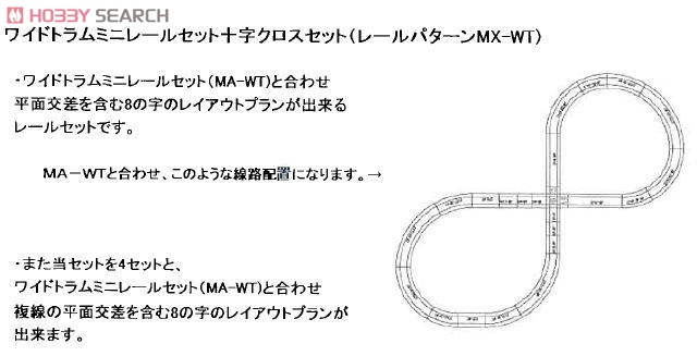 Fine Track ワイドトラム ミニレールセット 十字クロスセット (レールパターンMX-WT) ★路面線路 (鉄道模型) 商品画像1