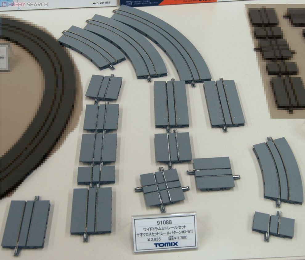 Fine Track ワイドトラム ミニレールセット 十字クロスセット (レールパターンMX-WT) ★路面線路 (鉄道模型) その他の画像2