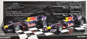 レッドブル レーシング ルノー RB6 コンストラクターズ ワールドチャンピオン2010 S.ベッテル/M.ウェバー 2台セット (ミニカー)