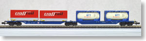 SGGコンテナ貨車 クロスレール (Containertragwagen SGGNOS 715 Ep. V DB BTT / Crossrail) ★外国形モデル (鉄道模型)