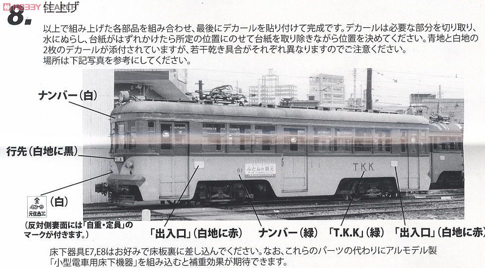 16番(HO) 玉電 デハ60形 (未塗装組立キット) (鉄道模型) 塗装1