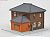 DioTown Freight Forwarding Office, Brown (Model Train) Item picture4