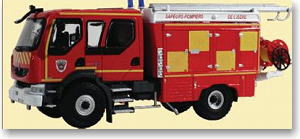 ルノー ミドラム ダブルキャビン CCR 消防車 (レッド) (ミニカー)