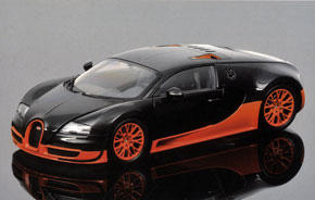 ブガッティ ベイロン スーパースポーツ 2010 `WORLD RECORD CAR` (カーボン/オレンジ) (ミニカー)