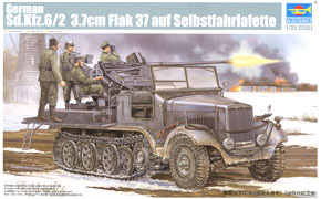 Sd.Kfz.6/2 5t Half-track w/37mm AA Gun & Trailer (Plastic model)