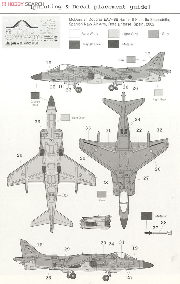 AV-8B ハリアー II プラス (プラモデル) 塗装3