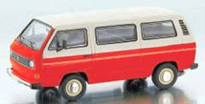 VW T3-a バス L （レッド/ホワイト） (ミニカー)