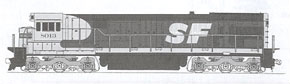 C30-7 SPSF (朱/黄) (No.8142)  ★外国形モデル (鉄道模型)