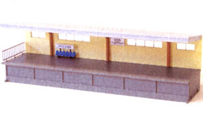 1/80(HO) HO Scale Size Modern Platform (One-sided Flag Stop Platform, w/roof) for Endo System Track (Unassembled Kit) (Model Train)