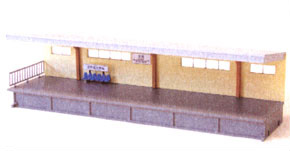 1/80(HO) HO Scale Size Modern Platform (One-sided Flag Stop Platform, w/roof) for Shinohara Track (Unassembled Kit) (Model Train)
