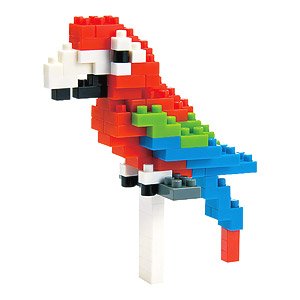nanoblock Red-and-green Macaw (Block Toy)