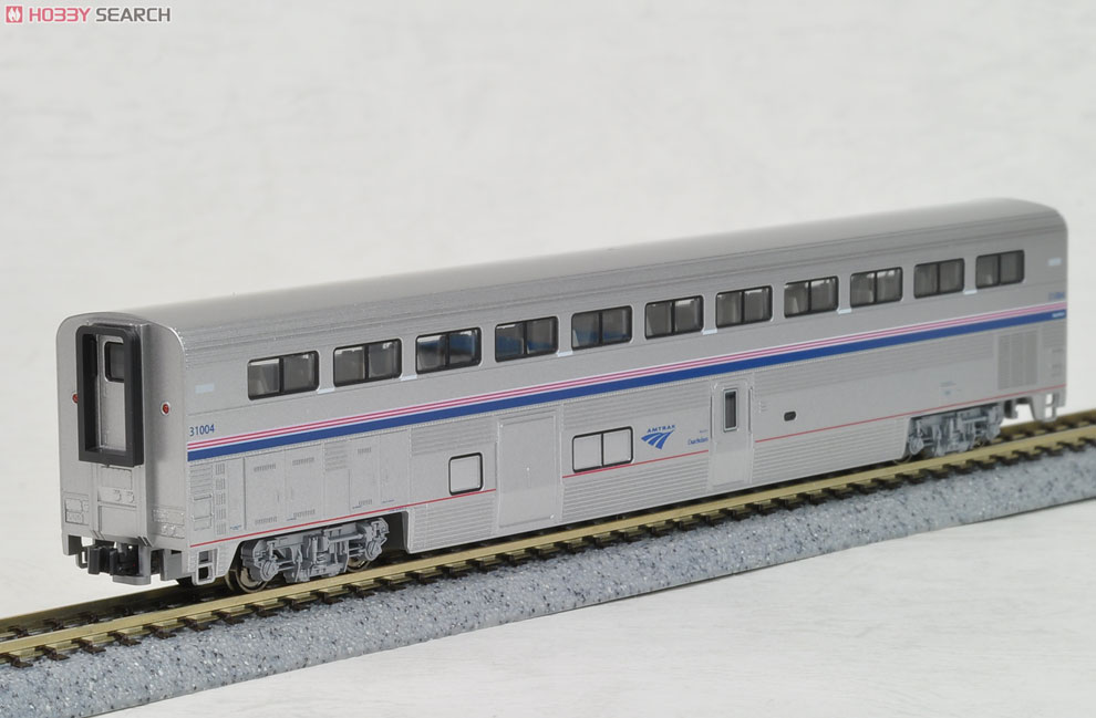 Amtrak Superliner Passenger Car Phase IVb, 4 Car Set A (アムトラックスーパーライナー客車・銀/赤青白帯) (増結A・4両セット) ★外国形モデル 商品画像3