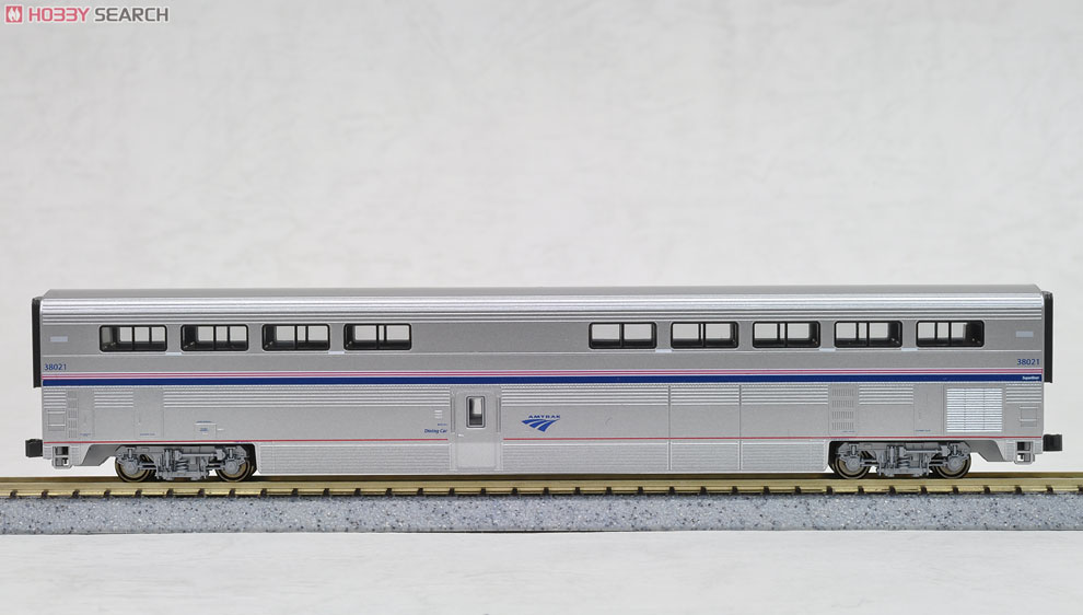 Amtrak Superliner Passenger Car Phase IVb, 4 Car Set A (アムトラックスーパーライナー客車・銀/赤青白帯) (増結A・4両セット) ★外国形モデル 商品画像5