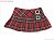PNXS Side Belt Pleats Skirt (Red Check) (Fashion Doll) Item picture1