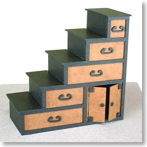 [Miniatuart] Miniatuart Petit Tansu(Hako-Kaidan) (Unassembled Kit) (Railway Related Items)