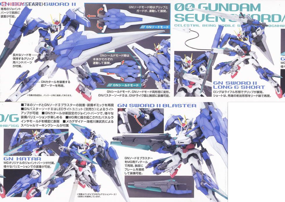 GN-0000/7S ダブルオーガンダム セブンソード/G (MG) (ガンプラ) 商品画像5