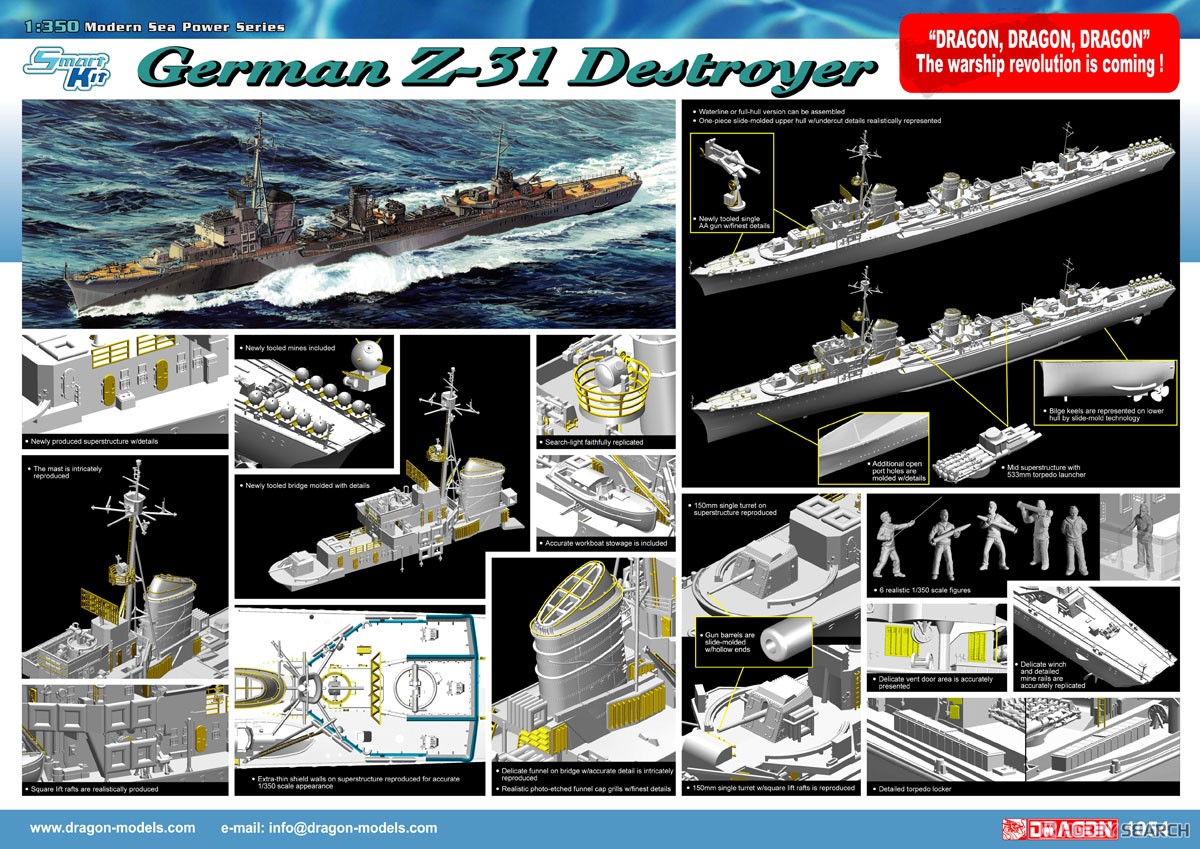 WW.II ドイツ海軍 駆逐艦 Z31 (プラモデル) その他の画像2