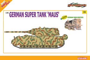 WW.II German Heavy Tank Maus w/German Tank Hunters (Plastic model)