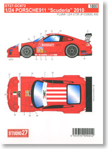 ポルシェ911 `SCUDERIA ITALIA` 2010用デカール (プラモデル)