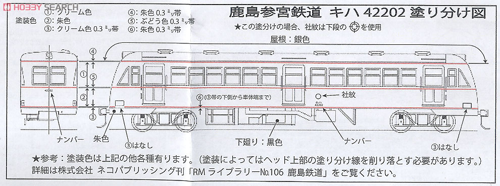 Kashima Sangu Railway Kiha42200(42202) Diesel Car (Unassembled Kit) (Model Train) Color1