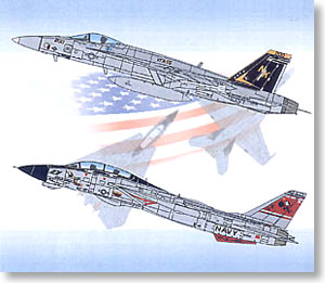 F/A-18E スーパーホーネット、F-14D スーパートムキャット Abe`s スーパースター デカール (プラモデル)