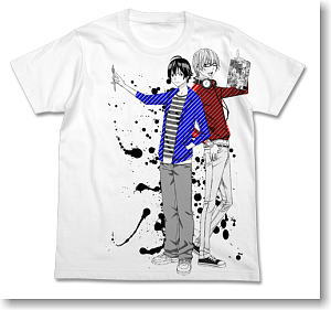 Bakuman Moritaka & Akito T-shirt White L (Anime Toy)