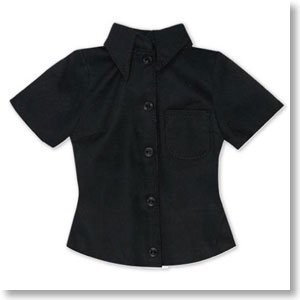 50cm 半袖Yシャツ (ブラック) (ドール)